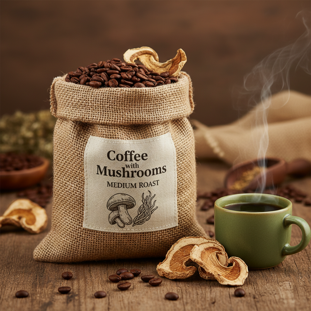 Coffee with Mushrooms Medium Roast