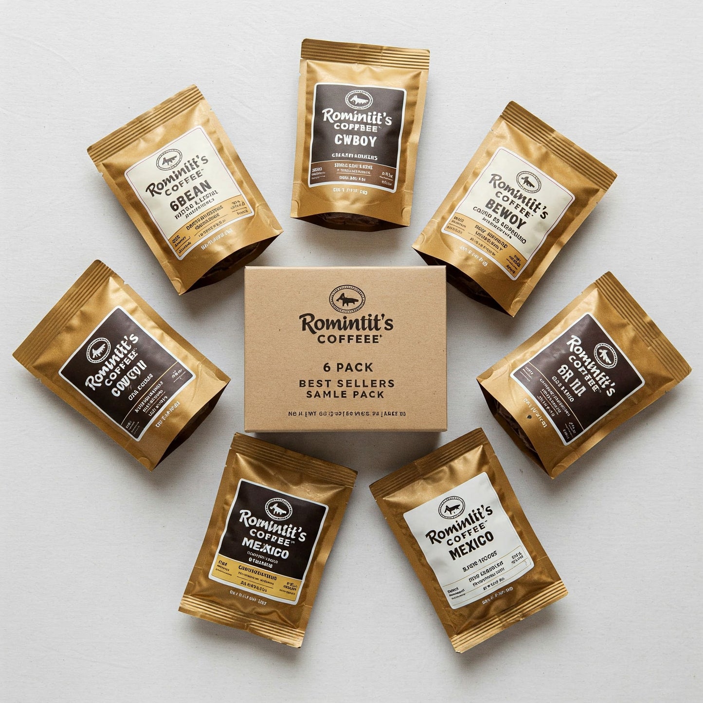 Best Sellers Sample Pack: 6Bean, Cowboy, Breakfast, Peru, Mexico, Bali